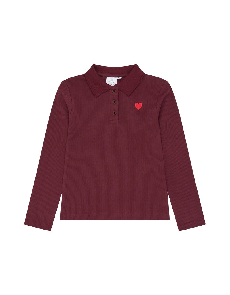 The New Varena Rib Polo Burgundy