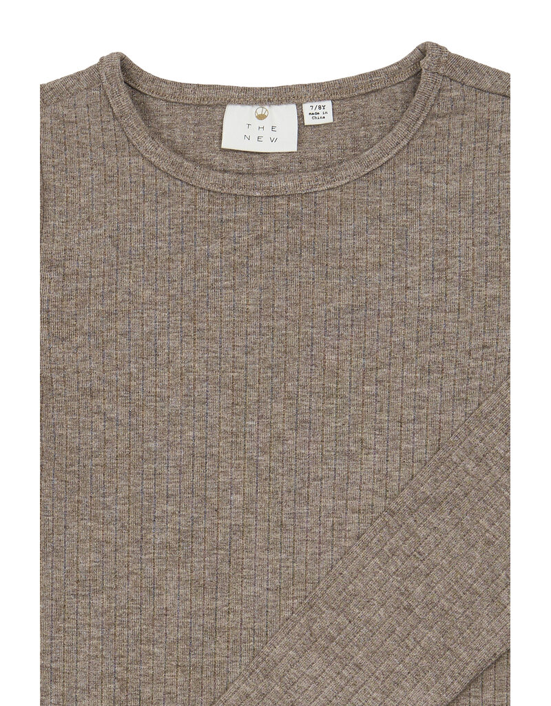 The New Veeta Rib Tee Taupe Gray