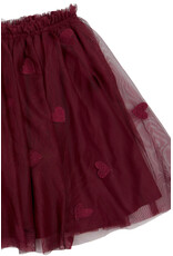 The New Vohanna Mesh Skirt Burgundy Emb.