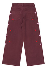The New Valentine Wide Fit Jeans Burgundy Emb.