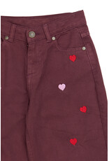 The New Valentine Wide Fit Jeans Burgundy Emb.