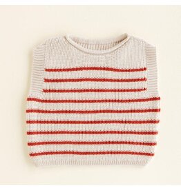 Hvid Harvey Vest Cream Red