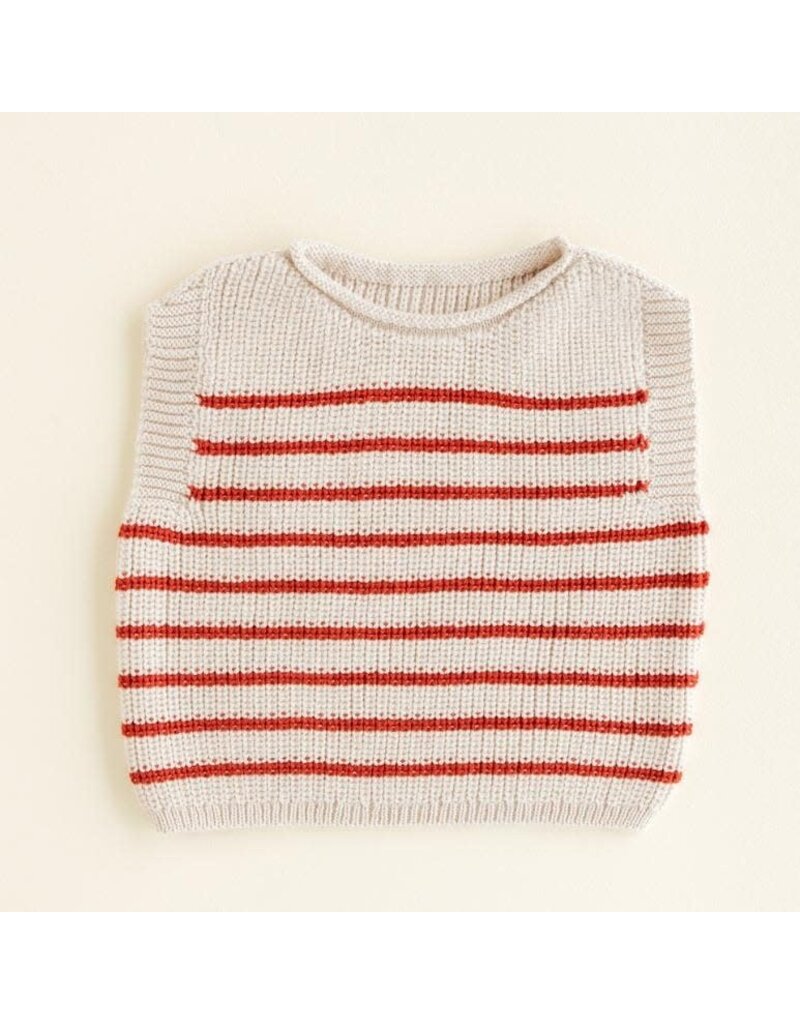 Hvid Harvey Vest Cream Red