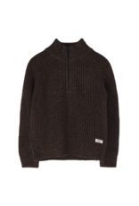 Baje Studio Fox Zip Collar Sweater Brown Choco