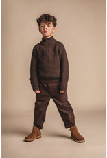 Baje Studio Fox Zip Collar Sweater Brown Choco