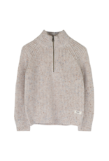 Baje Studio Fox Zip Collar Sweater Taupe