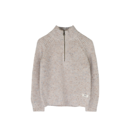 Baje Studio Fox Zip Collar Sweater Taupe