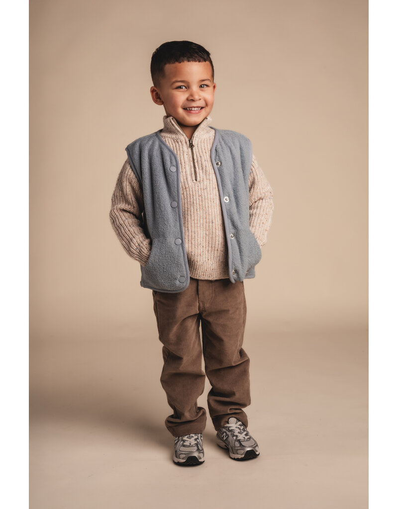 Baje Studio Fox Zip Collar Sweater Taupe