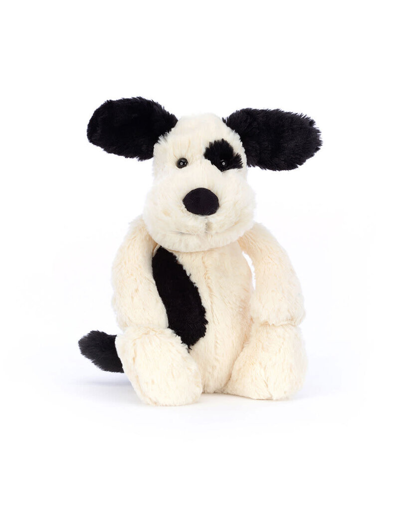 Jellycat Bashful Rufferty Black & Cream Puppy Original
