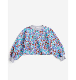 Bobo Choses Watercolor all over cropped sweatshirt