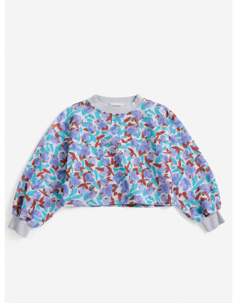 Bobo Choses Watercolor all over cropped sweatshirt