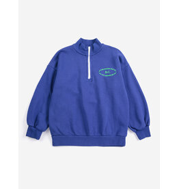 Bobo Choses Mystery BC half zipped sweatshirt blue