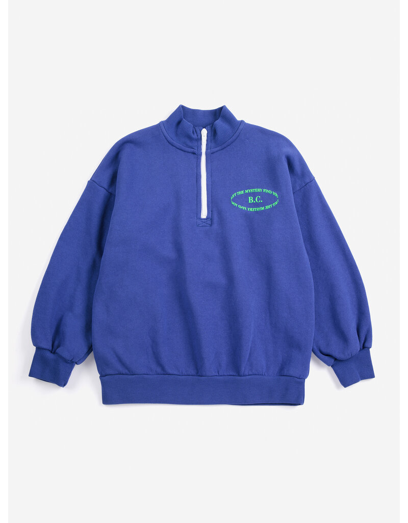 Bobo Choses Mystery BC half zipped sweatshirt blue