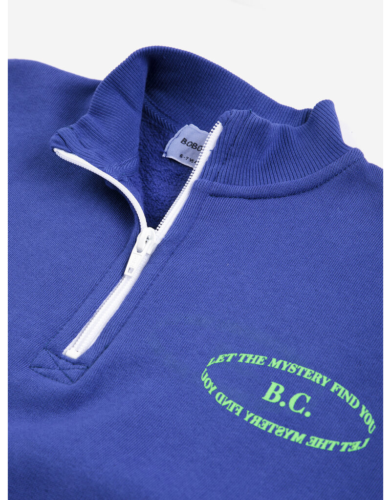 Bobo Choses Mystery BC half zipped sweatshirt blue