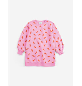 Bobo Choses Softpaw Monster all over sweatshirt dress