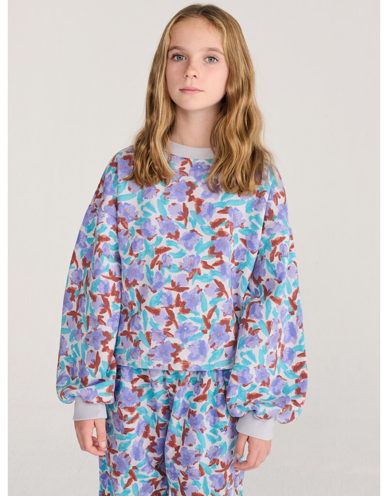 Bobo Choses Watercolor all over cropped sweatshirt