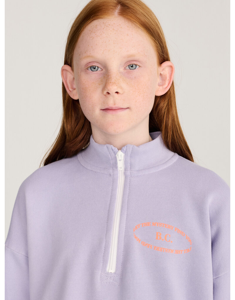 Bobo Choses Mystery BC half zipped sweatshirt lila