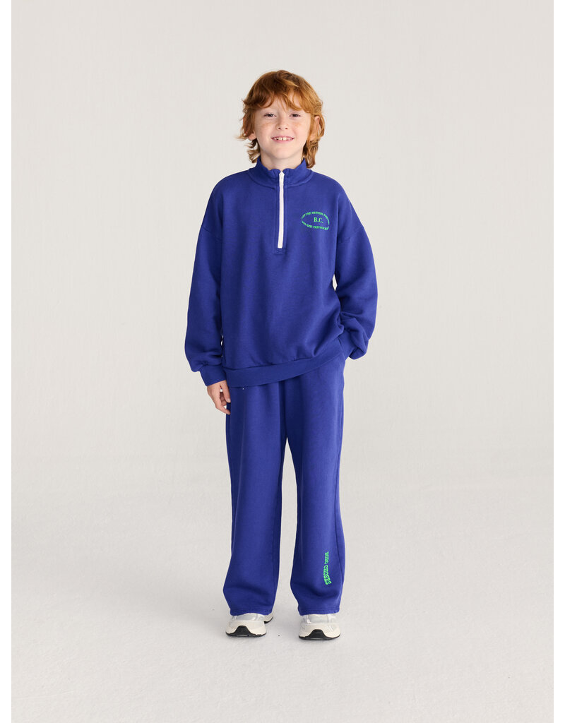 Bobo Choses Mystery BC half zipped sweatshirt blue
