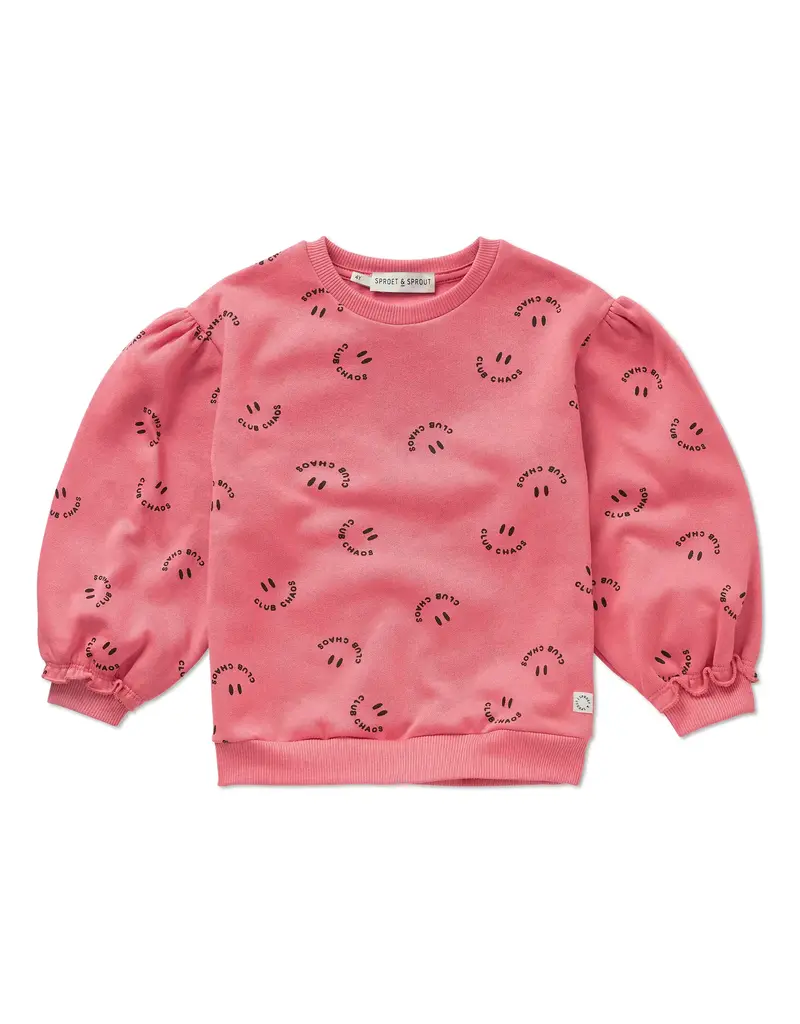 Sproet & Sprout Sweatshirt Club Chaos print pink