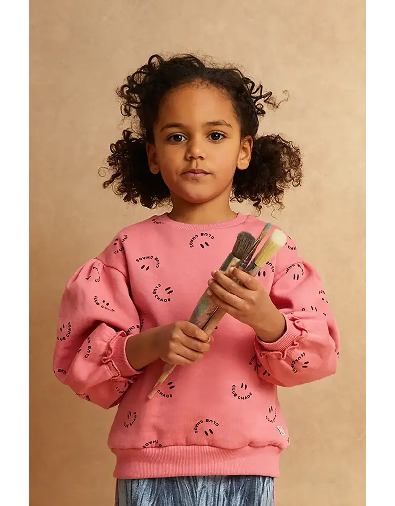 Sproet & Sprout Sweatshirt Club Chaos print pink