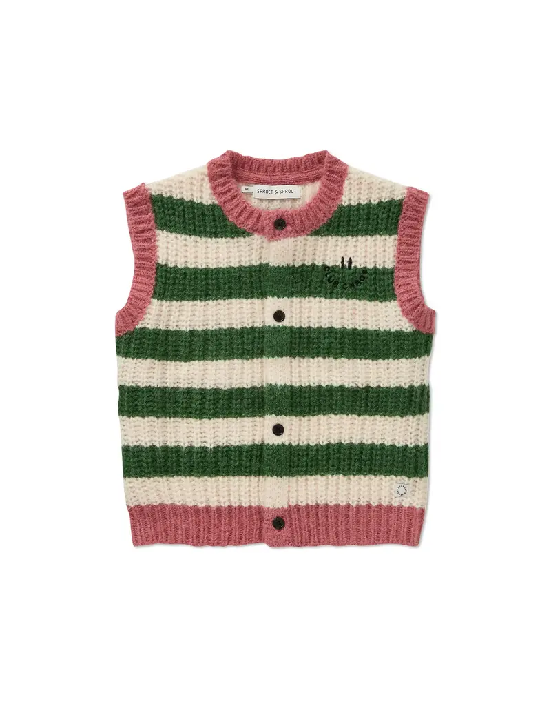 Sproet & Sprout Knitted vest stripes