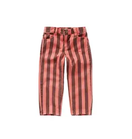Sproet & Sprout Straight denim pants stripes red