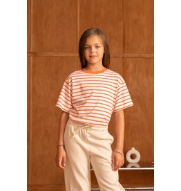 GG Luxe Stripe T-Shirt Orange White