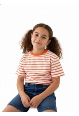 GG Luxe Stripe T-Shirt Orange White
