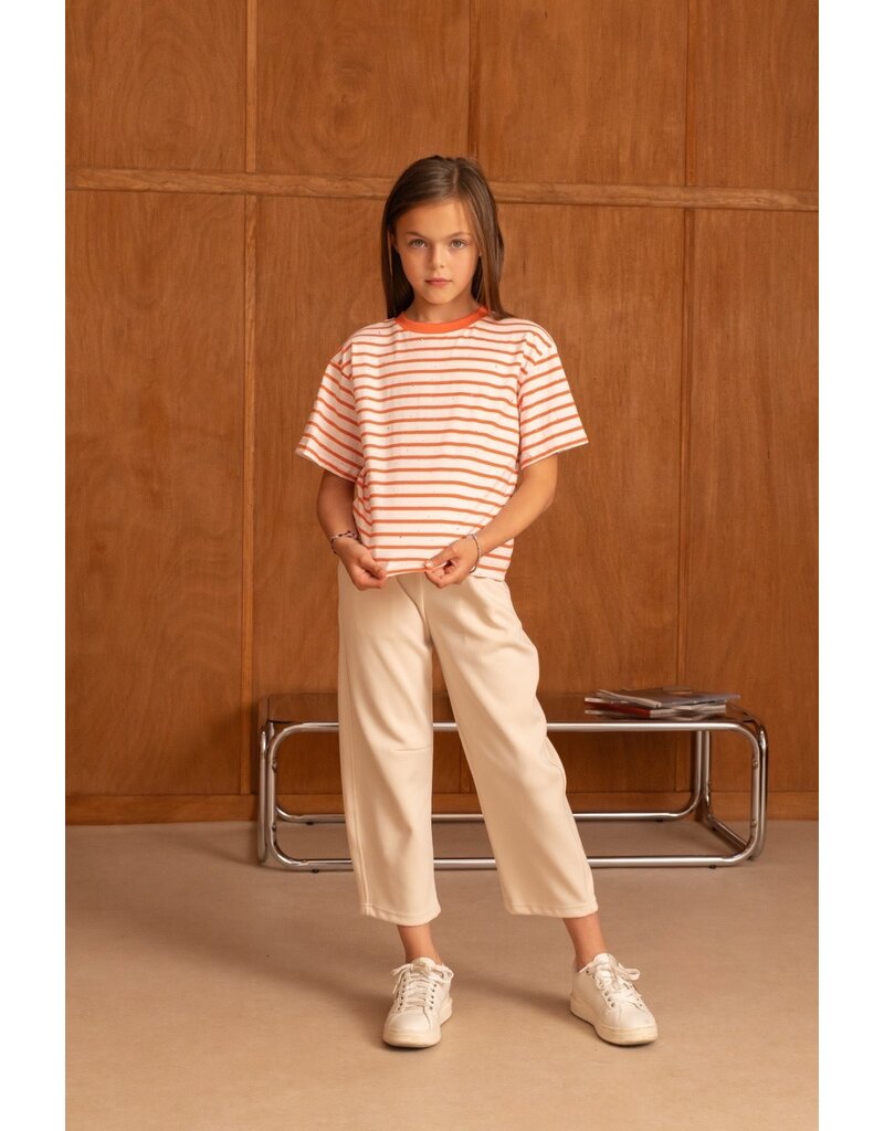 GG Luxe Stripe T-Shirt Orange White