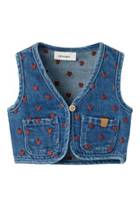 Lil' Atelier Liva Loose Denim Vest Dark Blue