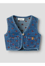 Lil' Atelier Liva Loose Denim Vest Dark Blue
