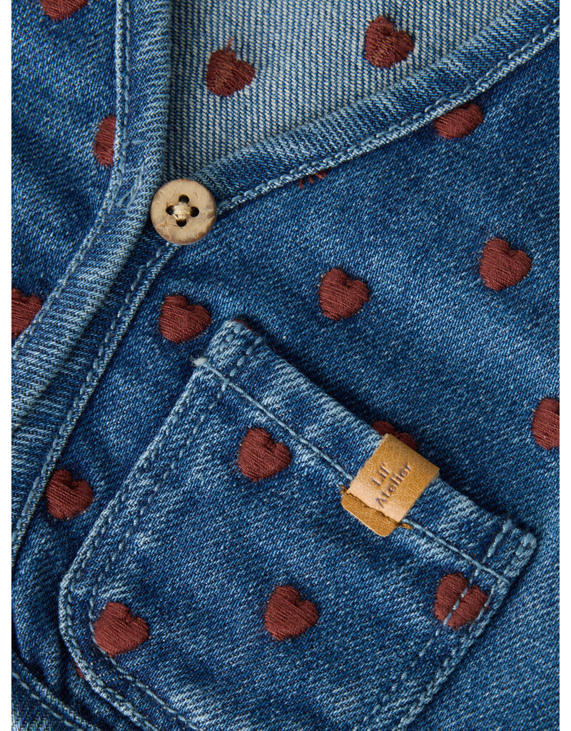Lil' Atelier Liva Loose Denim Vest Dark Blue