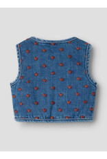 Lil' Atelier Liva Loose Denim Vest Dark Blue