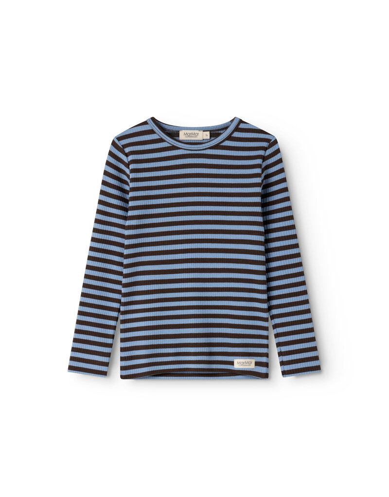 MarMar Copenhagen Plain Tee LS Blue Heaven Stripe