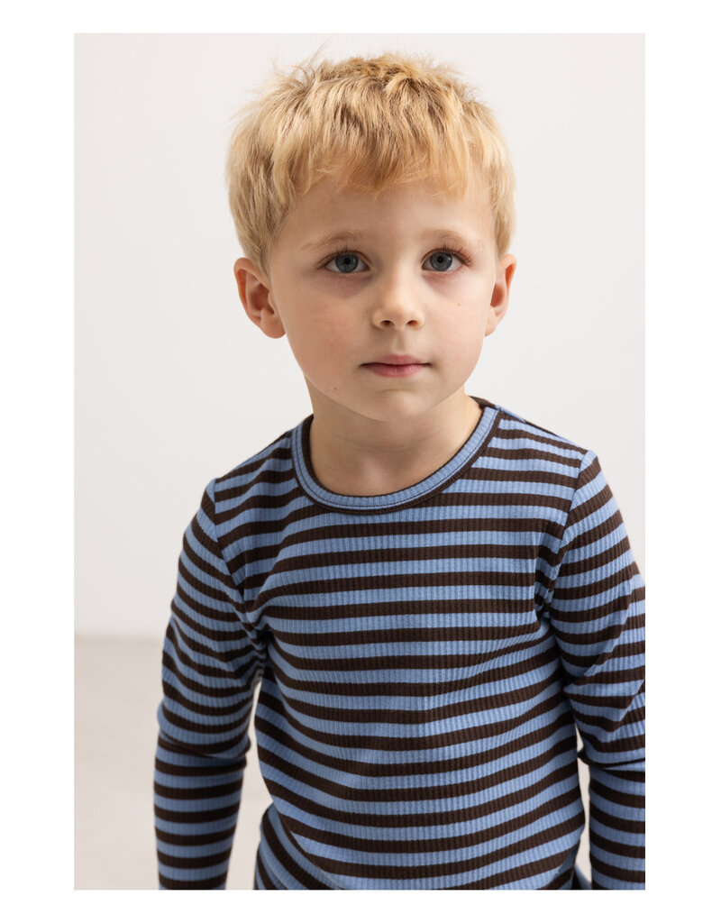 MarMar Copenhagen Plain Tee LS Blue Heaven Stripe