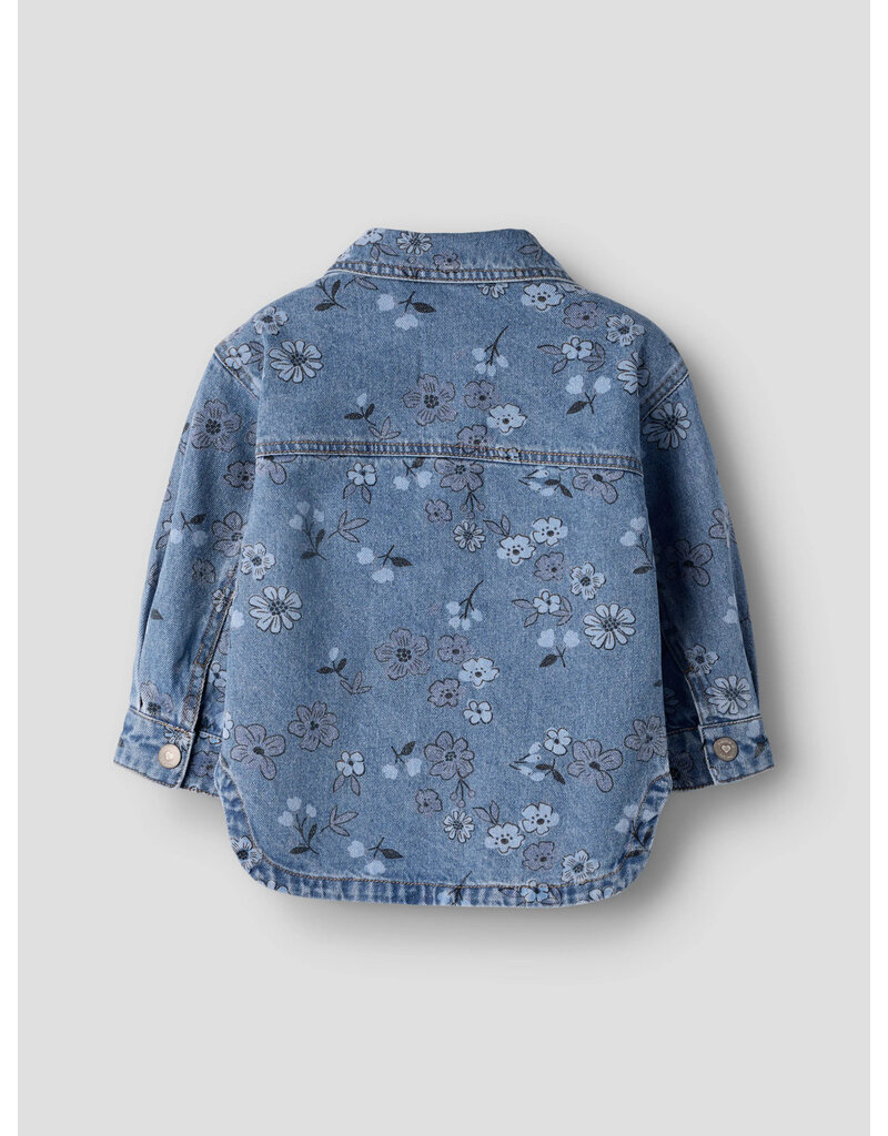 name it Joy Denim AOP Jacket Medium Blue Flower