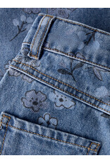 name it Rose Wide AOP Jeans Medium Blue Flower