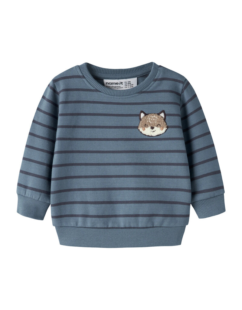 name it Naddel Sweater Blue Mirage