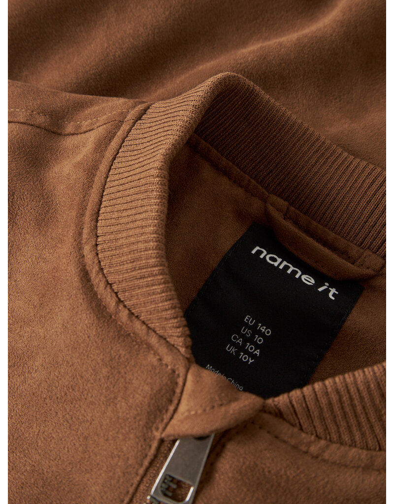 name it Megan Bomber Jacket Brown