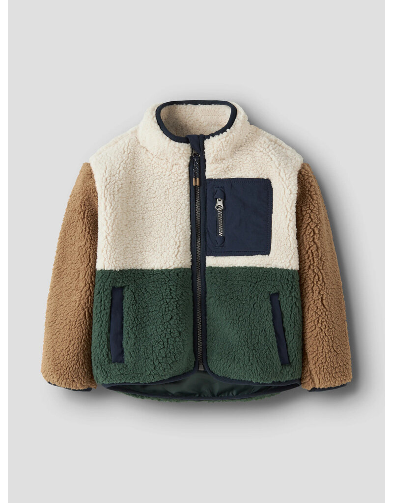 name it Macey Teddy Jacket Green