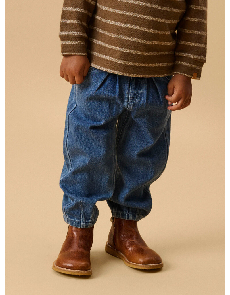 Lil' Atelier Obello Baggy Jeans Dark Blue Denim