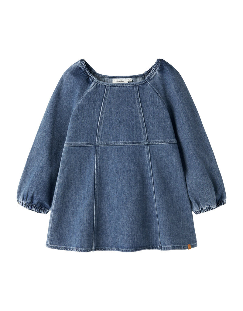 Lil' Atelier Obello Loose Denim Dress Dark Blue