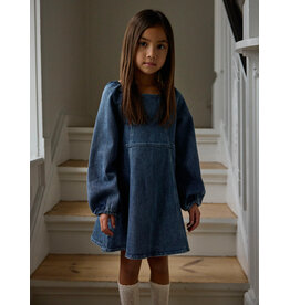 Lil' Atelier Obello Loose Denim Dress Dark Blue