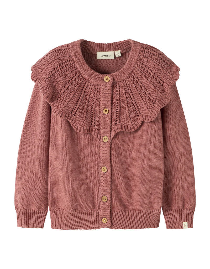 Lil' Atelier Noda Knit Cardiggan Withered Rose