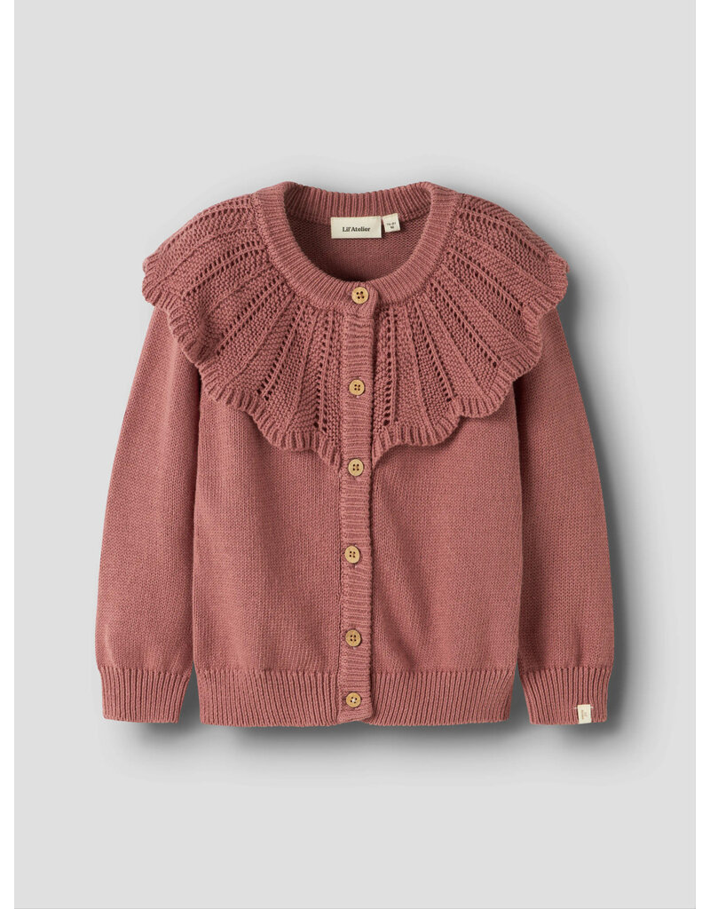 Lil' Atelier Noda Knit Cardiggan Withered Rose