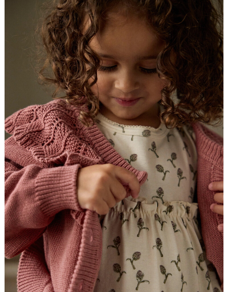 Lil' Atelier Noda Knit Cardiggan Withered Rose