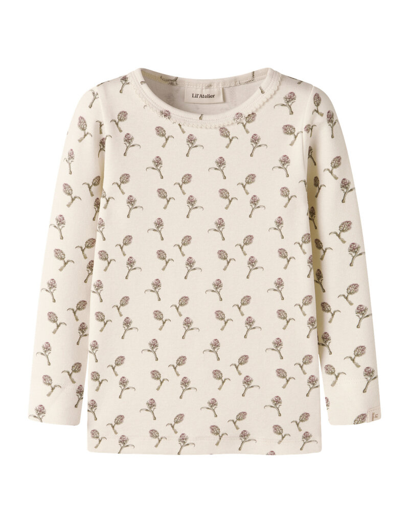 Lil' Atelier Gayo Sig Slim Top Turtledove Artichoke