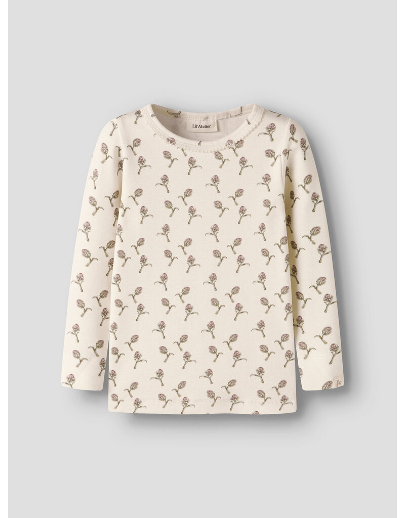 Lil' Atelier Gayo Sig Slim Top Turtledove Artichoke