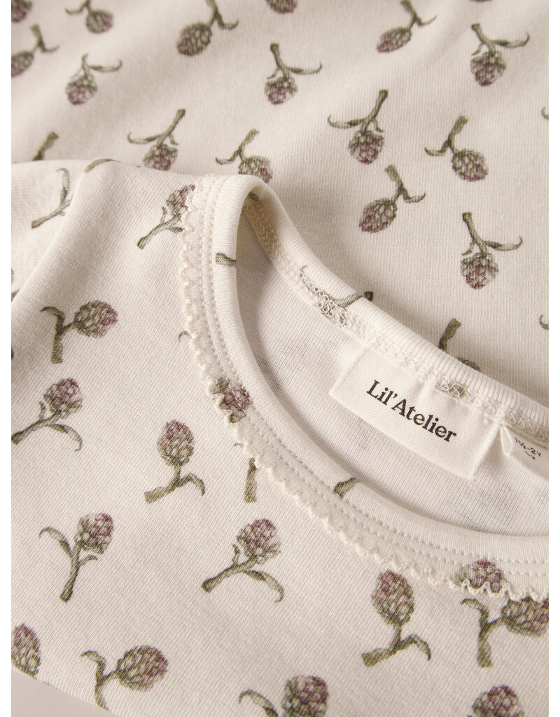 Lil' Atelier Gayo Sig Slim Top Turtledove Artichoke