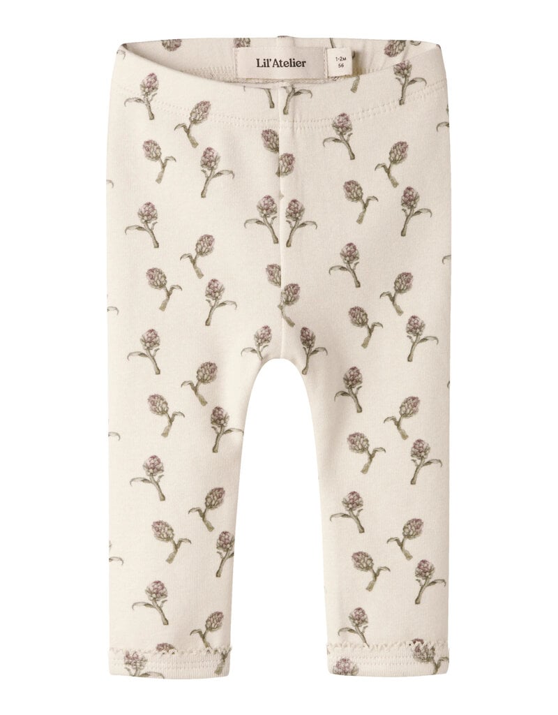 Lil' Atelier Gayo Sin Slim Leggings Turtledove Artichoke
